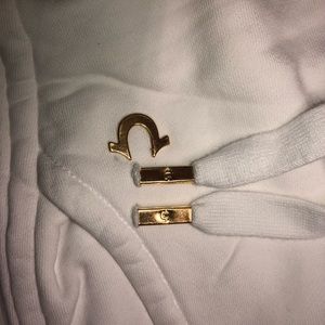 True Religion White Lounge Sweatshorts